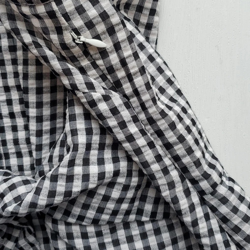 Vineyard VINES Sleeveless Black & White Gingham Tie-Waist Dress 16 - Picture 8 of 8